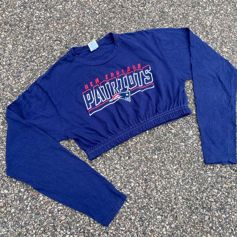 Patriots Long Sleeve Crop Top